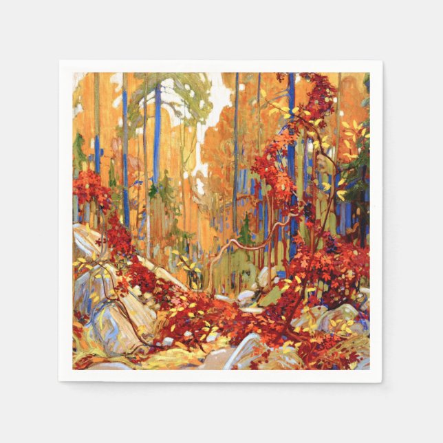 Autumn's Garland by Tom Thomson Napkins (Front)