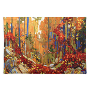 Autumn's Garland, fine art by Tom Thomson, Cloth Placemat