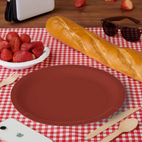 Autumns Garland Red solid color Paper Plates