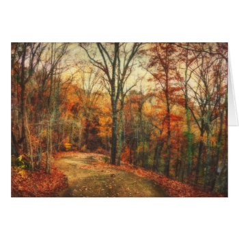 Autumn's Glow Blank Card by jonicool at Zazzle