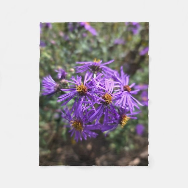 Autumn's Purple Glow Fleece Blanket (Front)