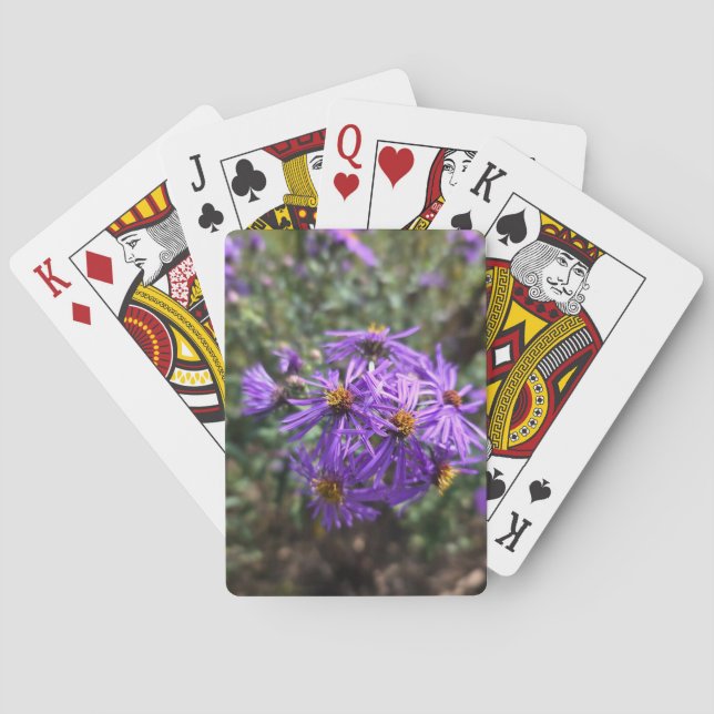 Autumn's Purple Glow Poker Cards (Back)