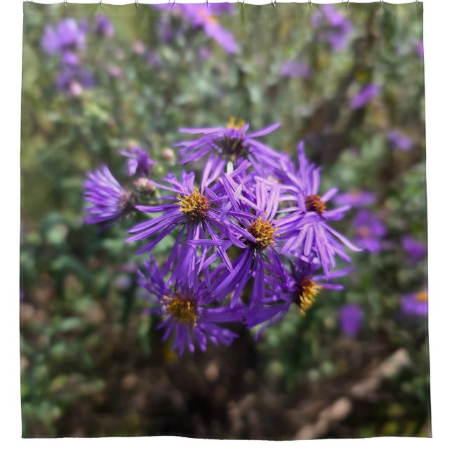 Autumn's Purple Glow Shower Curtain (Front)