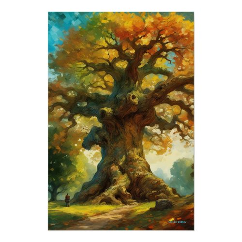Autumns Reverie The Mighty Druid Oak Poster Poster