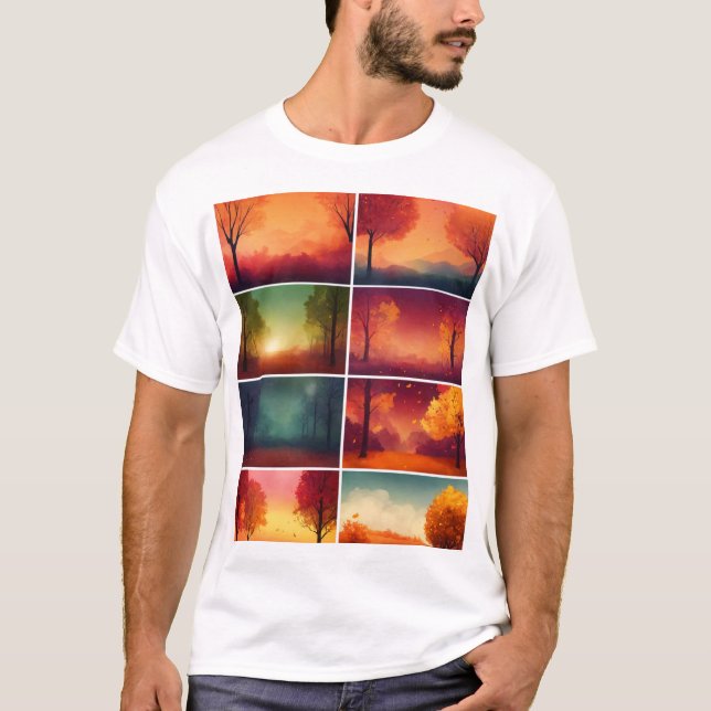 "Autumn's Serenity: A Collection fall landscape T-Shirt (Front)
