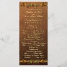 Autumn's Song Wedding Program