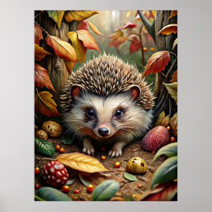 Autunm Forest Animal Poster