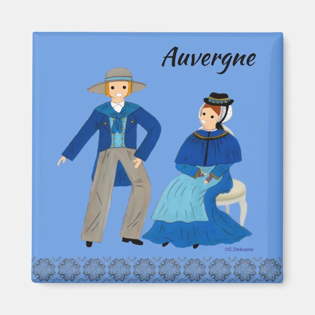 AUVERGNE, France Magnet (Front)