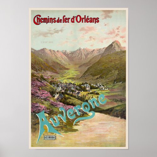 Auvergne France Vintage Poster 1898