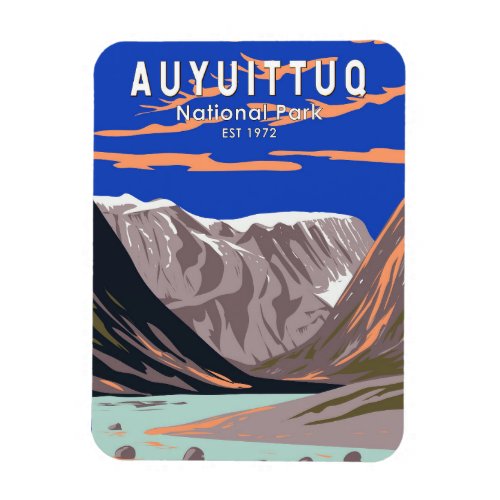 Auyuittuq National Park Canada Travel Art Vintage Magnet