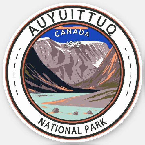 Auyuittuq National Park Canada Travel Art Vintage Sticker
