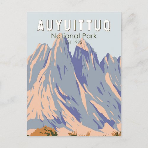 Auyuittuq National Park Canada Travel Vintage Postcard