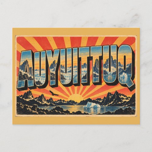 Auyuittuq NU Arctic Alps Glaciers Fjords Art Postcard