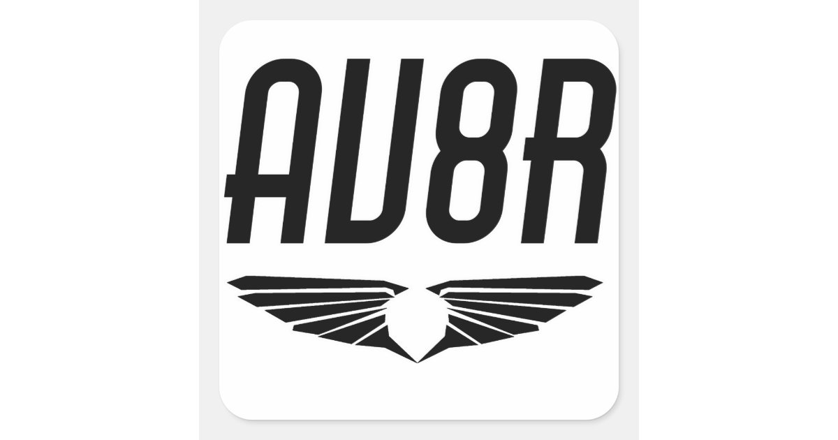 AV8R - Aviators & Pilots Wing Design Square Sticker | Zazzle