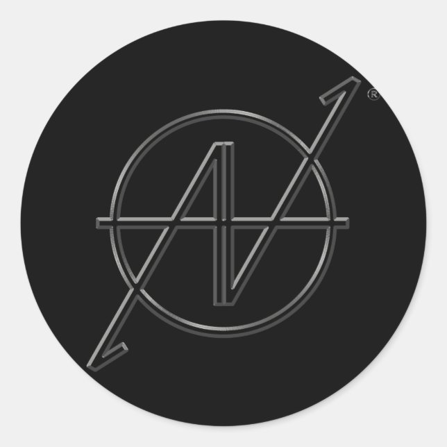 AV 09 Logo Black Sticker (Front)