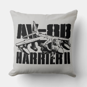 AV-8B Harrier II Grade A Cotton Throw Pillow 20x20