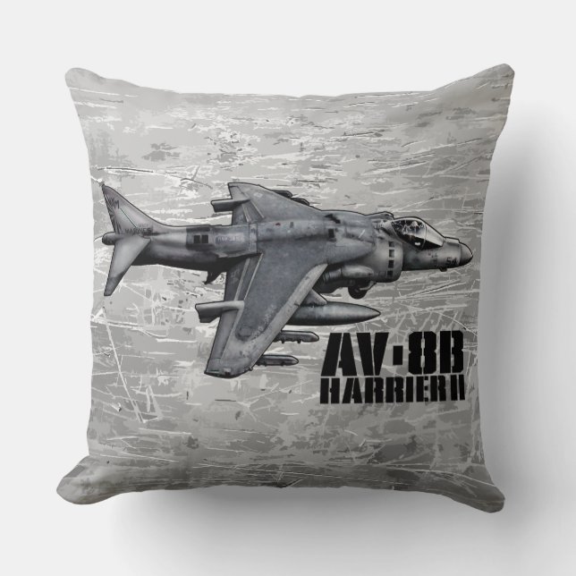 AV-8B Harrier II Throw Pillow (Front)
