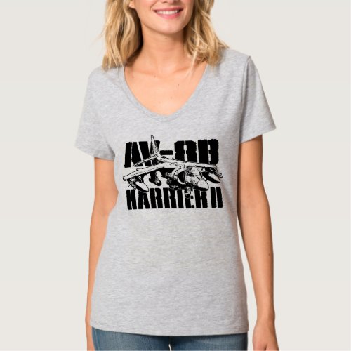 AV_8B Harrier II Womens Hanes Nano V_Neck T_Shirt