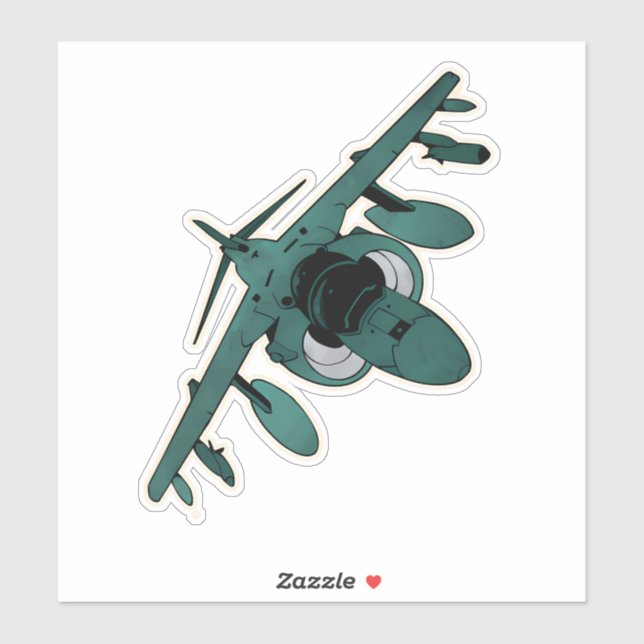 AV-8B Harrier, V/STOL Attack Aircraft Sticker (Sheet)