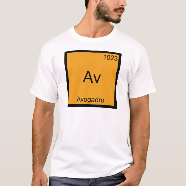 Av - Avogadro Funny Element Chemistry Symbol Tee (Front)