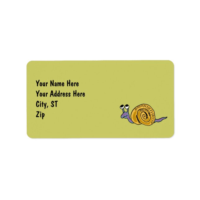 AV- Funny Snail Address Labels (Front)