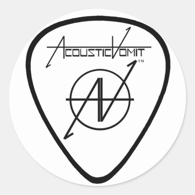 AV Guitar Pick Sticker (Front)