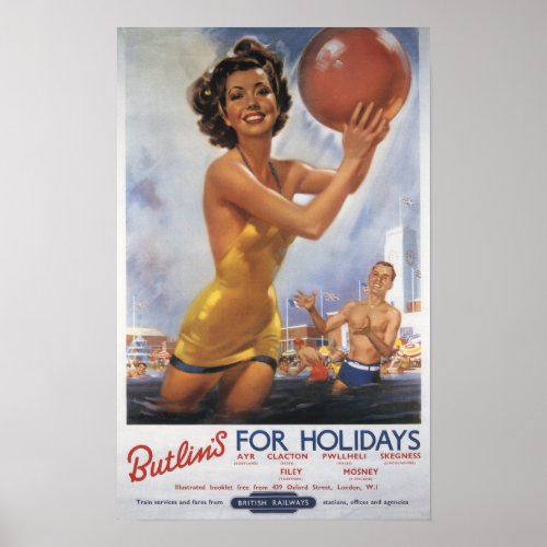Ava Gardner Look_a_like Butlins Camps Poster