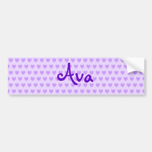 Ava in Purple Bumper Sticker