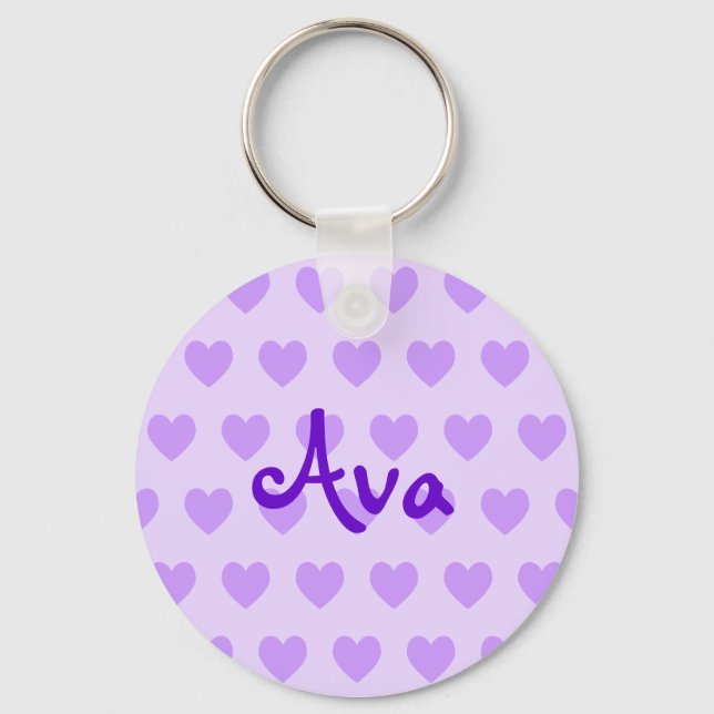 Ava in Purple Keychain (Front)