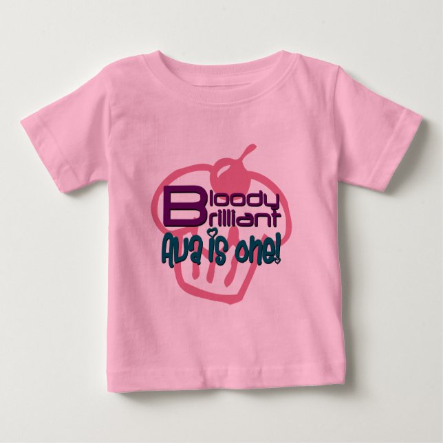 Ava is one! baby T-Shirt (Front)