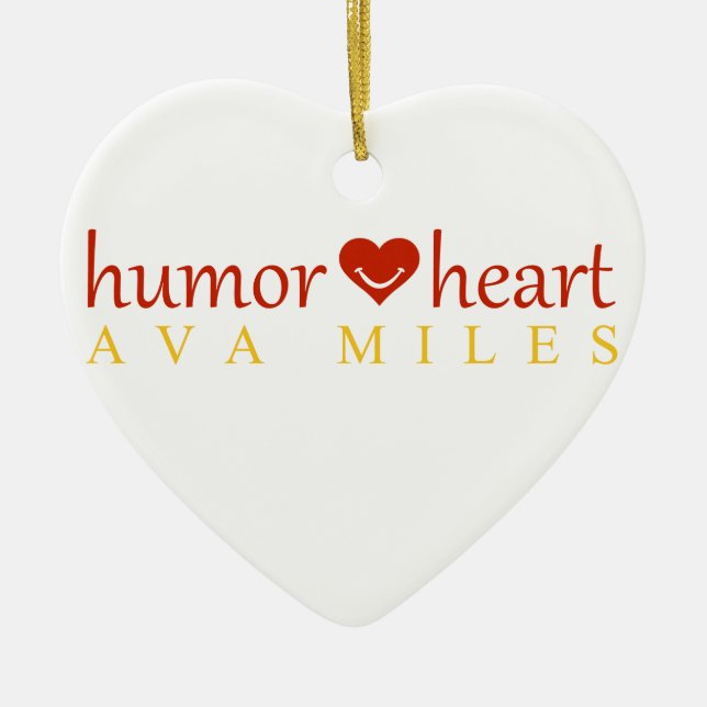 Ava Miles "Humor Heart" Ornament (Front)