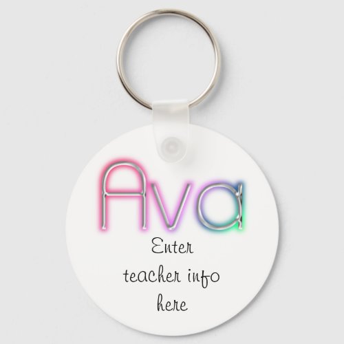 Ava Name Tag Key Chain