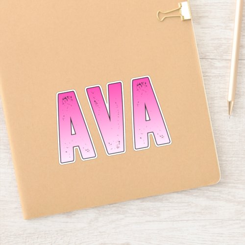 Ava pink name sticker