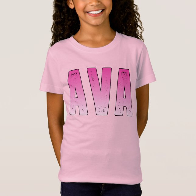 Ava pink name T-Shirt (Front)