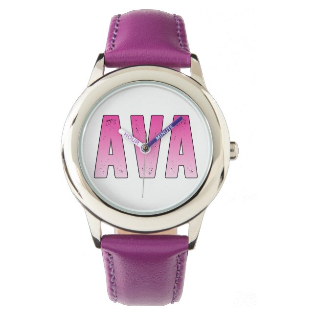Ava pink name watch (Front)