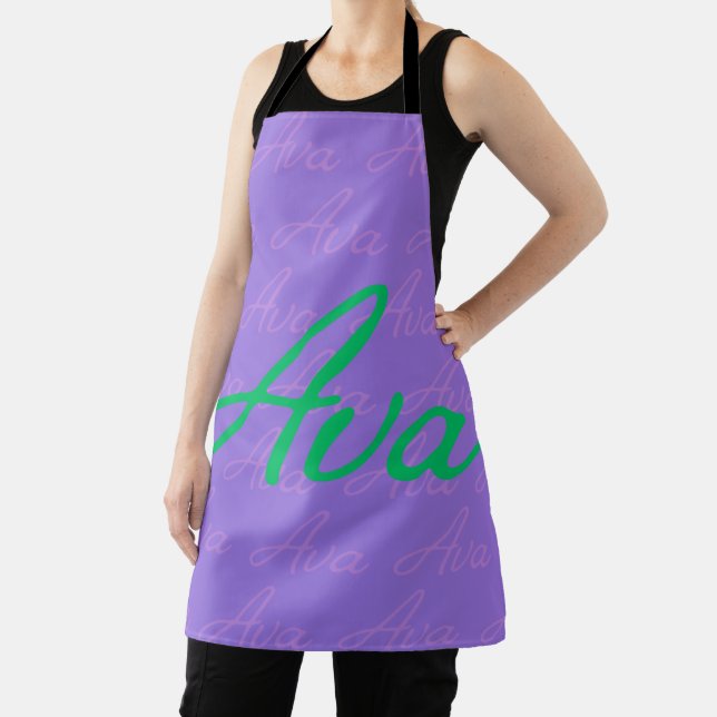 Ava Repeating Name Pattern  Apron (Insitu)
