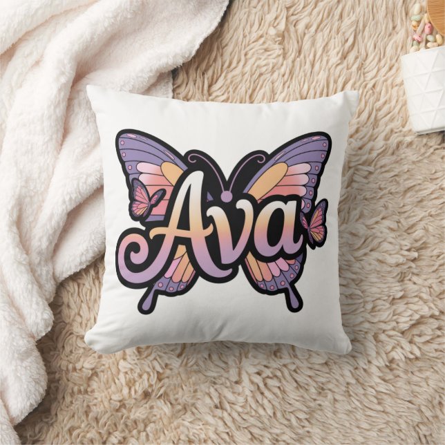Ava Throw Tshirt Throw Pillow (Blanket)