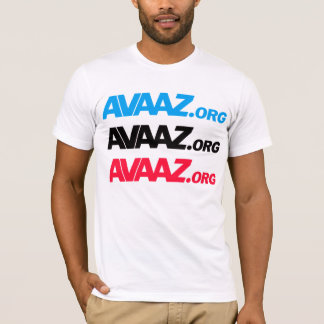 Avaaz - 3 color front, Pangea & Tagline Back T-Shirt