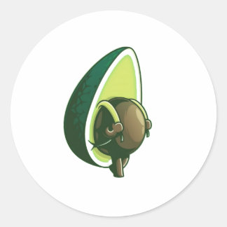 Avacado Classic Round Sticker