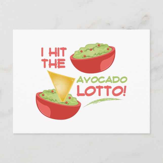 Avacado Lotto Postcard (Front)