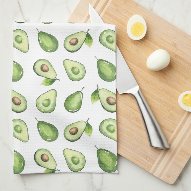 Avacado Pattern  Kitchen Towel (Quarter Fold)