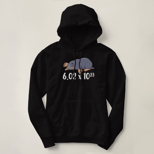 Avagadros Number Funny Mole Day Chemistry Hoodie (Design Front)