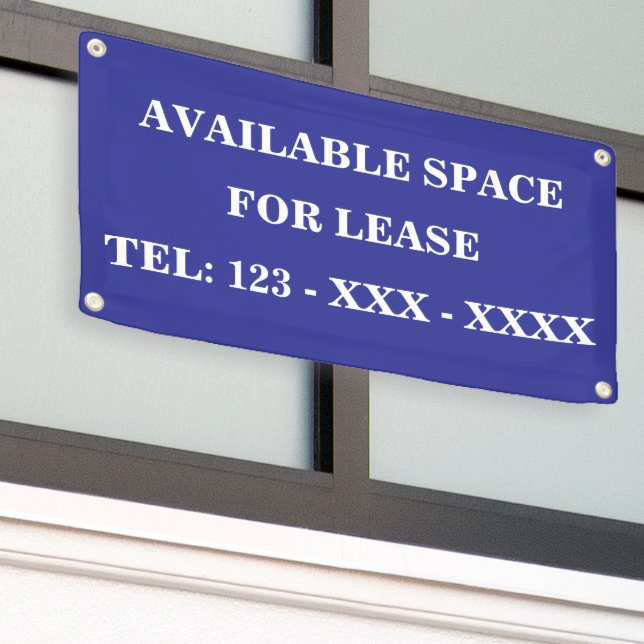Available Space For Lease Customizable Banner (Outside Building)