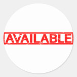Available Stamp Classic Round Sticker