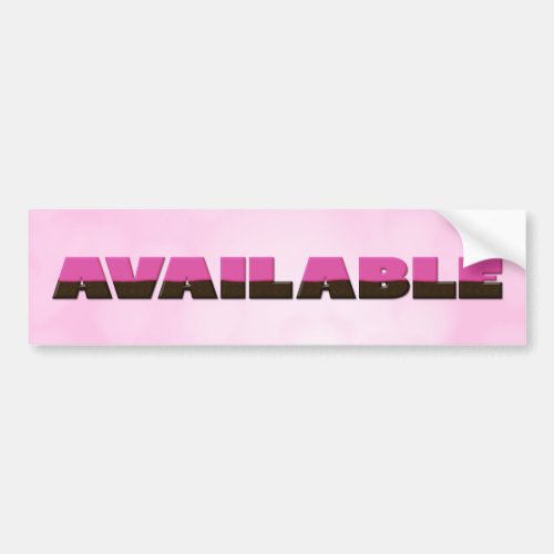 Available Valentines Day Chocolate Frosted Bumper Sticker