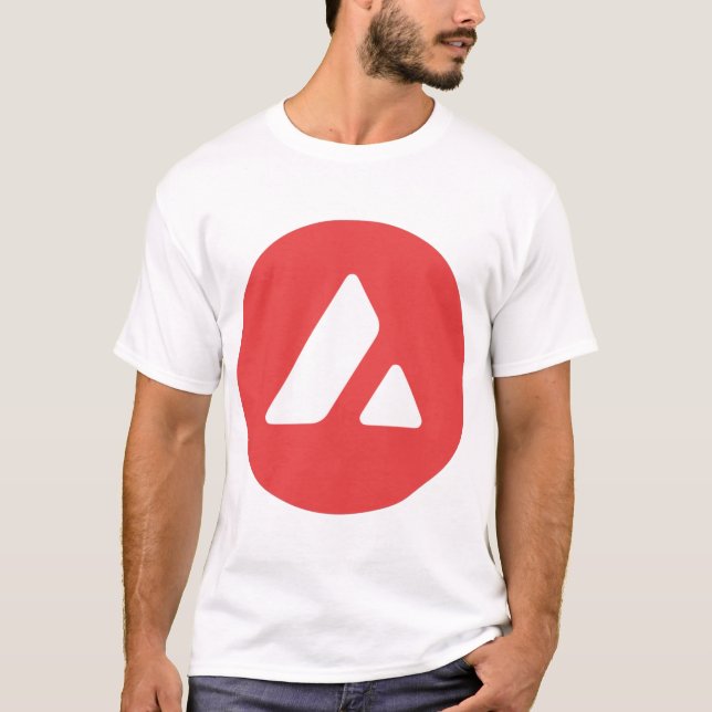 avalanche avax logo Crypto Blockchain Cryptocurren T-Shirt (Front)