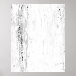 'Avalanche' Black and White Abstract Art Poster