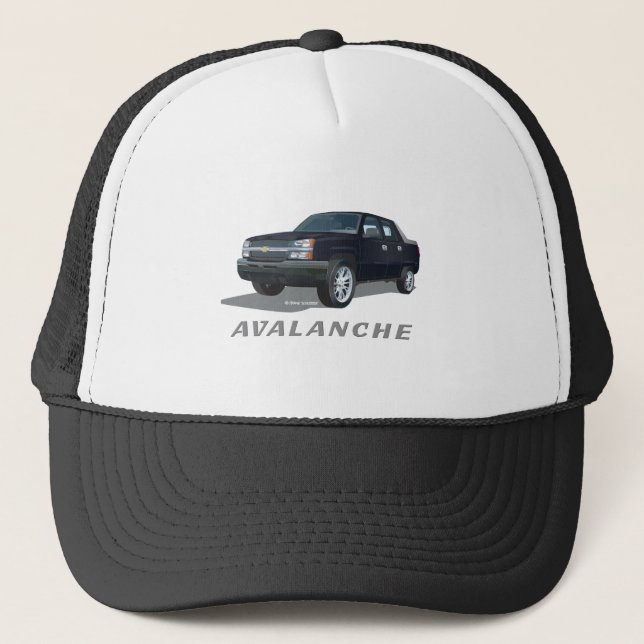 Avalanche Black Trucker Hat (Front)