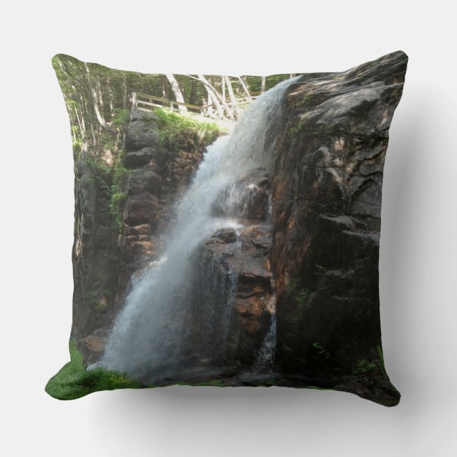 Avalanche Falls Throw Pillow (Front)