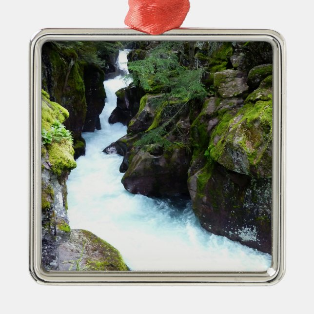 Avalanche Gorge I at Glacier National Park Metal Ornament (Front)